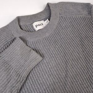 Pact Men’s Crewneck Sweater in Light Gray